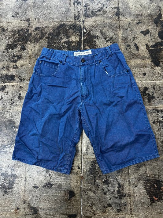 Relaxed-Fit Dark Blue Denim Shorts